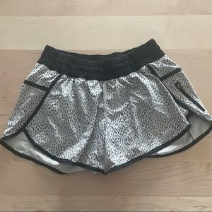 Light Pink and Black Speckled Lulu Shorts